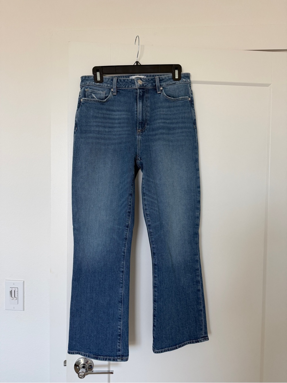 PAIGE Medium Blue Flare Jeans